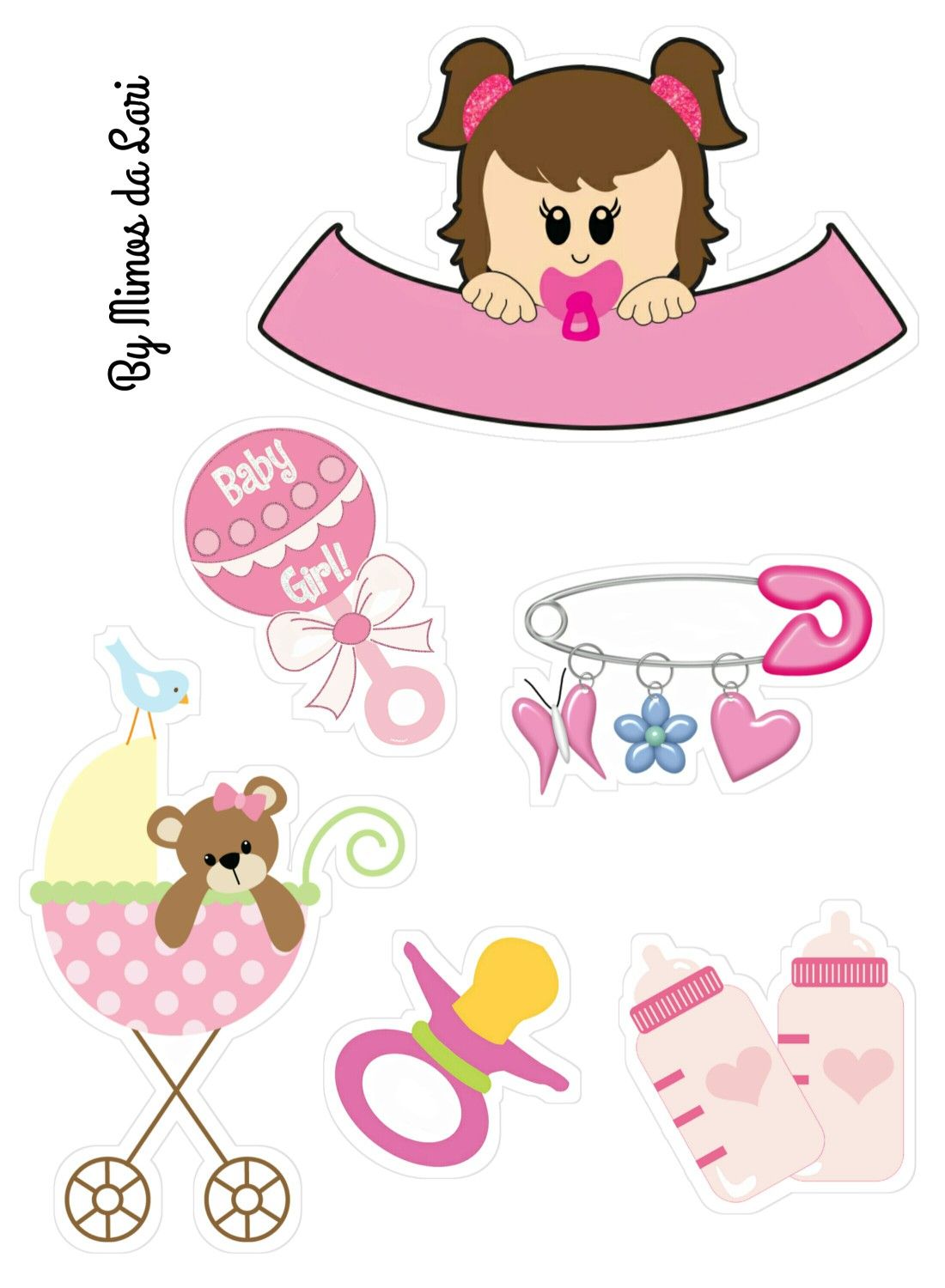 ¡Es una Nena! Toppers para Tartas, Bizcochos o Pasteles para Imprimir