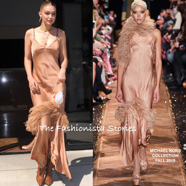 Gigi Hadid in Michael Kors Collection Heading to the Michael Kors