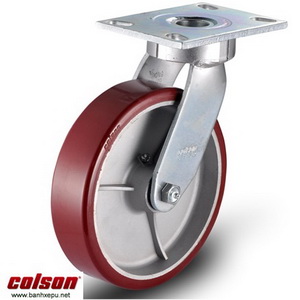 Bánh xe Colson 8 inch PU chịu lực 680kg càng Impak xoay | 6-8279-939 banhxepu.net