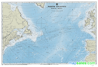 Titanic Navigation Chart Wall Map