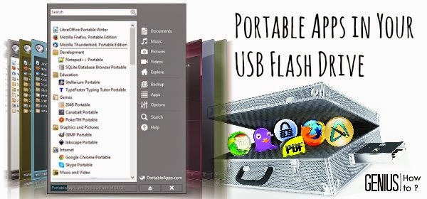 Using Portable Apps in USB flash drives How to Restore Installed Apps on Reinstalled windows OS via geniushowto.blogspot.com using portable apps in usb flash drives