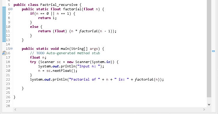 Factorial In Java (3 type)