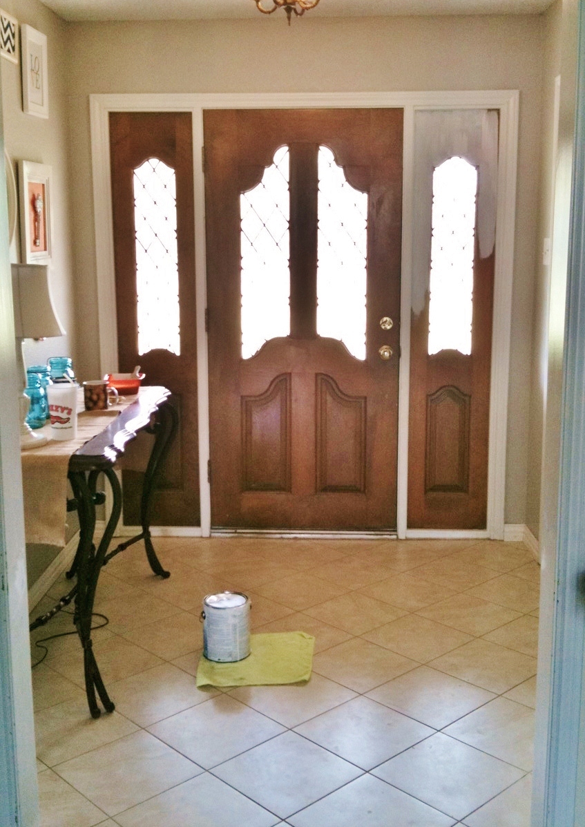 Southern Fried Living Black Interior Front Door Before & After