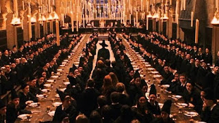 Harry Potter. Colegio de Magia y Hechicería. Hogwarts .Comedor. Banquetes.