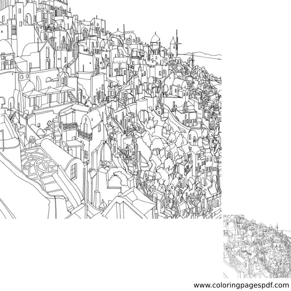 Coloring Page Of A Brazilian City