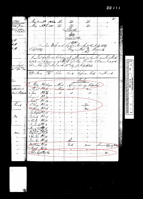1. Pages from the 1834 Slave Register for “Breteche and Lance La Roche Estates” in Carriacou listing enslaved, with references to members of the Rodney, Joseph and Henry families highlighted (courtesy of Ancestry.co.uk)