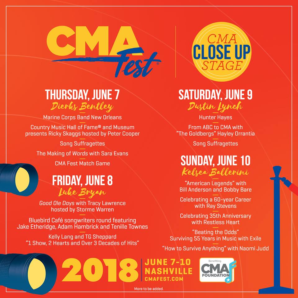 CMA Announces Nissan Stadium Anthem Performers and CMA Close Up Stage