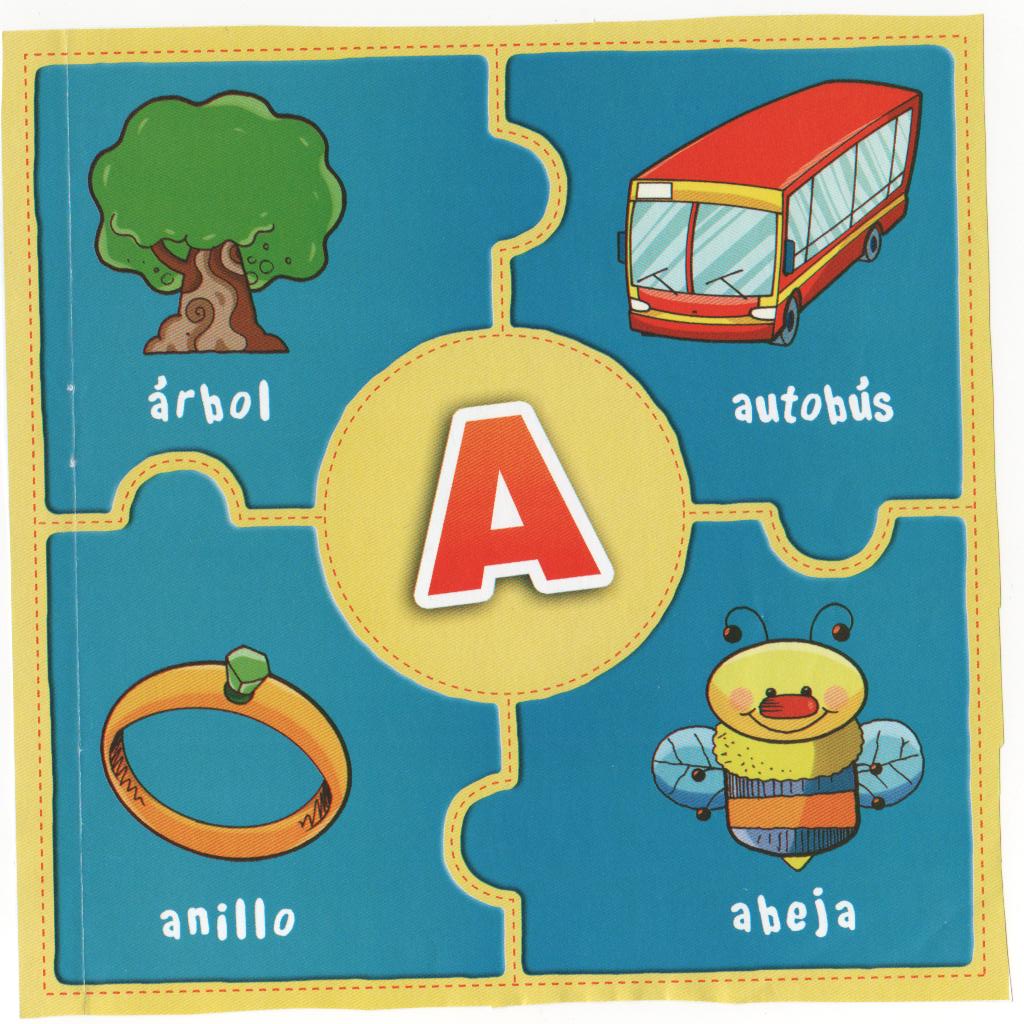 Rayito de Colores Rompecabezas de las vocales