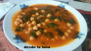 Garbanzos Guisados Con Espinacas
