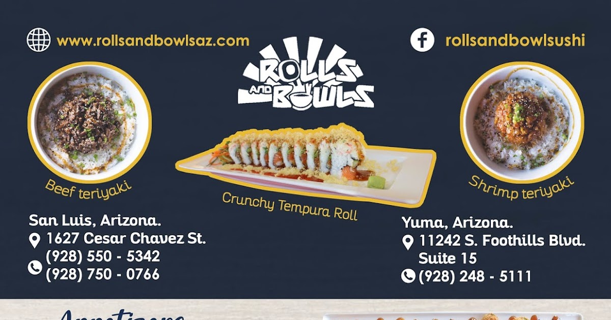 Rolls & Bowls Menu