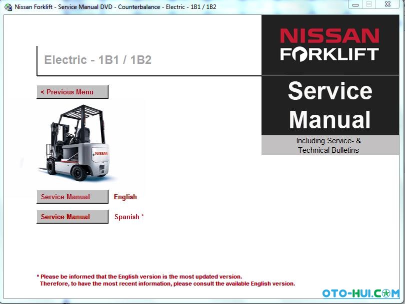 Auto Repair Manuals: Nissan Forklift Service Manual DVD 2011