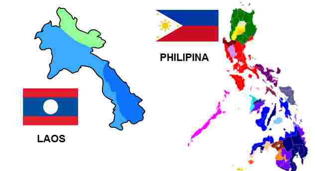 Peta Laos dan Philipina