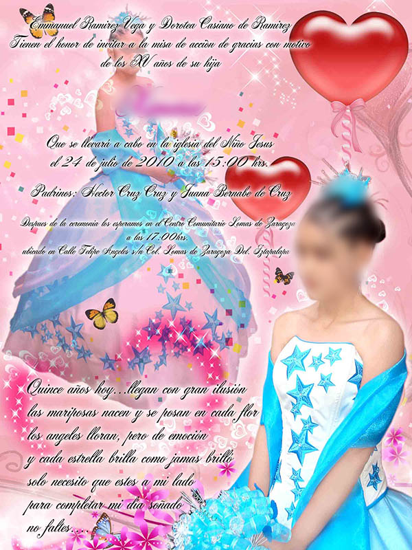 fondo para invitaciones de 15 años