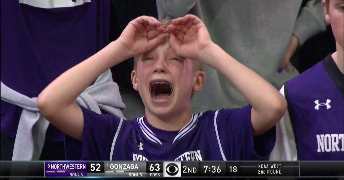Crying Northwestern Kid in Gonzaga Loss Creates Hilarious Twitter