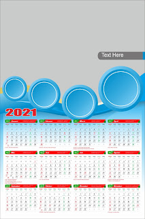 Desain Kalender Dinding 2021 CDR