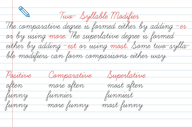 Two-syllable comparison