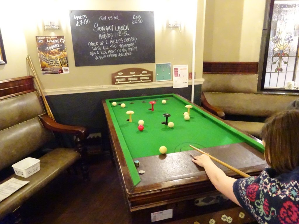 The Ham and Egger Files Bar Billiards at The Blossoms pub in Stockport