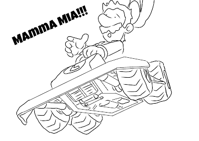 Favour in Fun: Mario Kart Colouring Pages