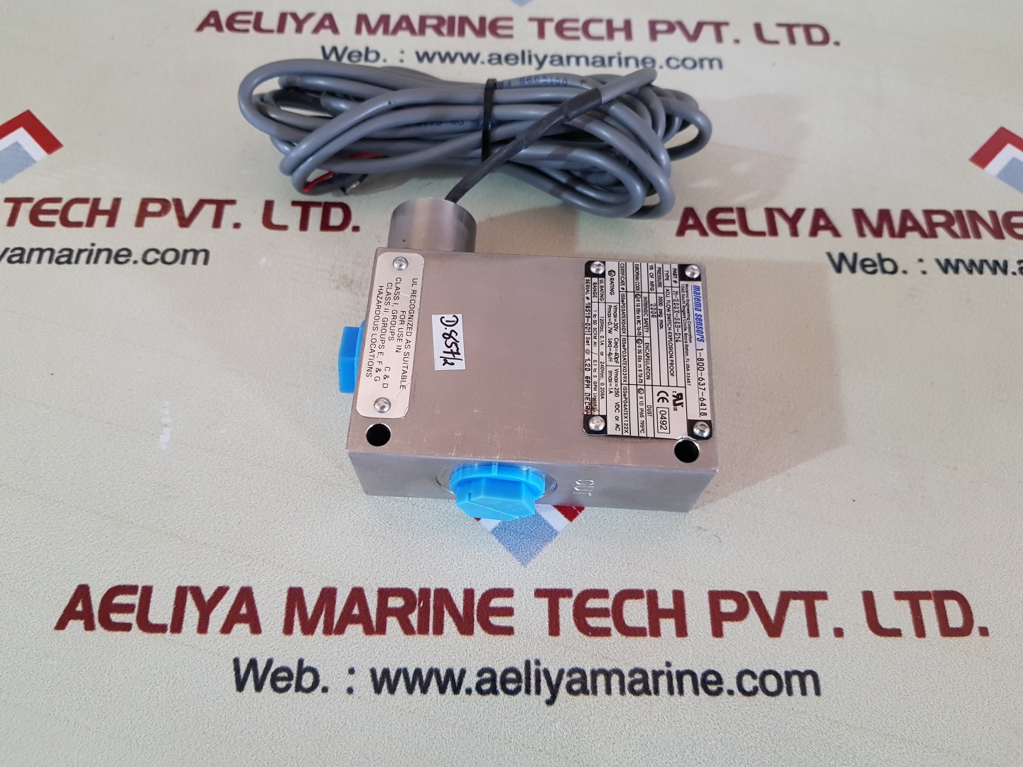 MALEMA SENSORS M200XS43014 EXPLOSION PROOF ADJUSTABLE FLOW SWITCH