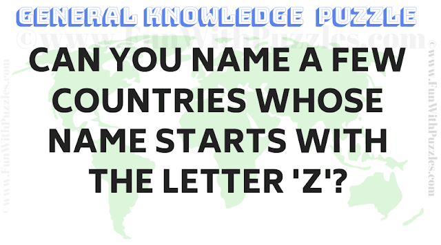 Can you name a few countries whose name starts with the letter 'Z'?