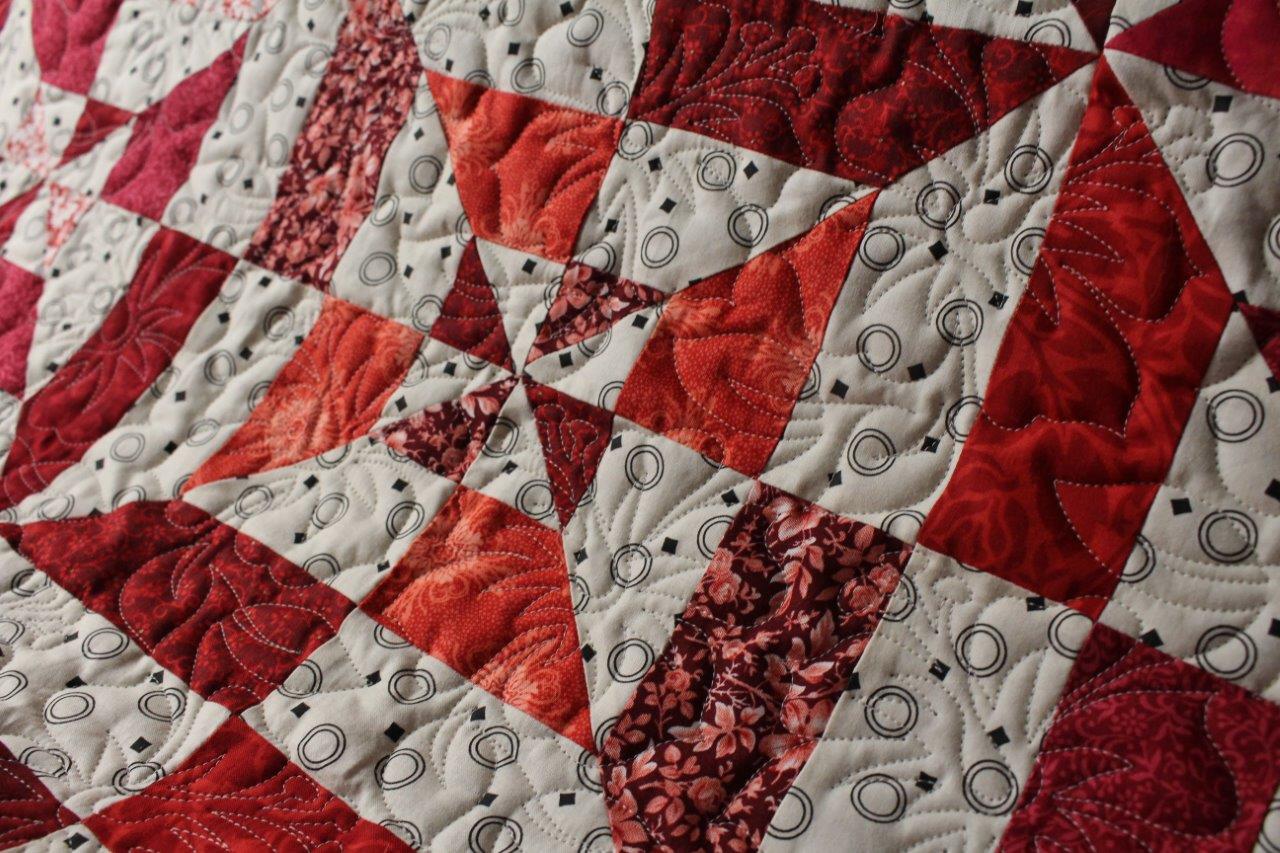 Sarah Lynn's Quilting Customer's 'RedHot Flashes' Quilt
