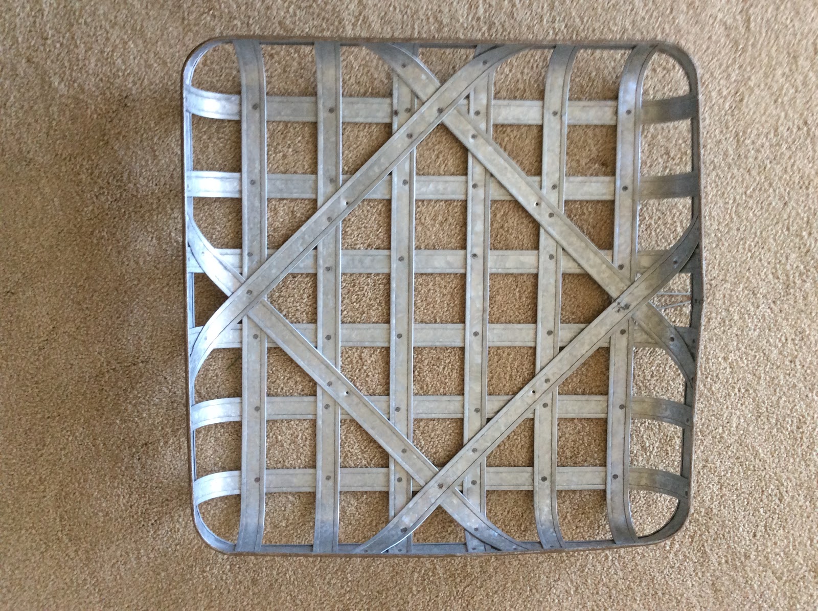 Fresh Vintage by Lisa S After Christmas Find Galvanized Tobacco Basket