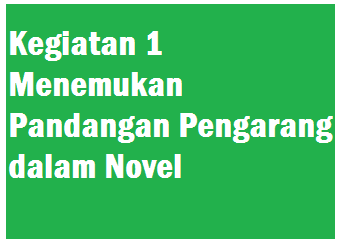 Kegiatan 1 Menemukan Pandangan Pengarang Dalam Novel Operator Sekolah
