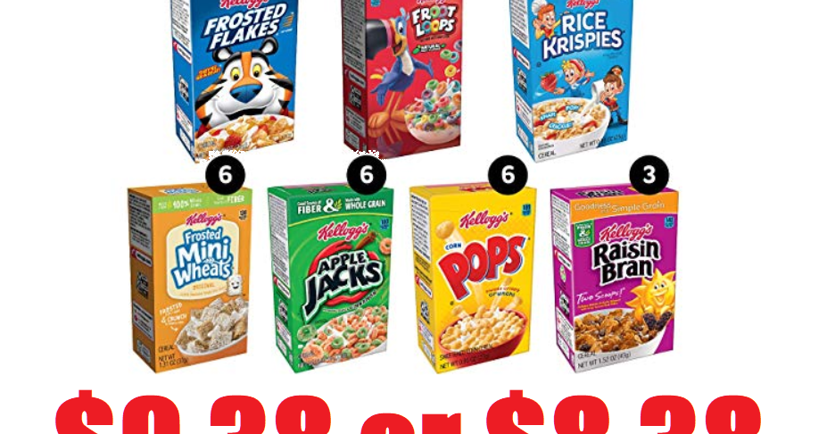 48 Boxes Of Kelloggs Breakfast Cereal Single Serve Boxes 938 Reg