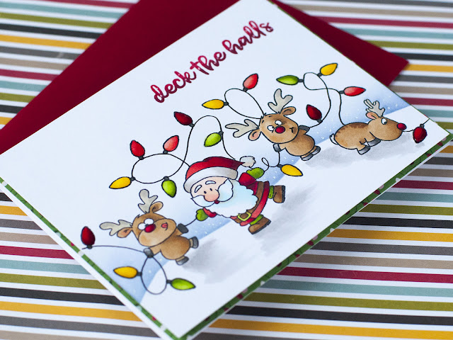 Build A Scene with Accessory Stamps with Gerda Steiner Designs Reindeer And A Tree