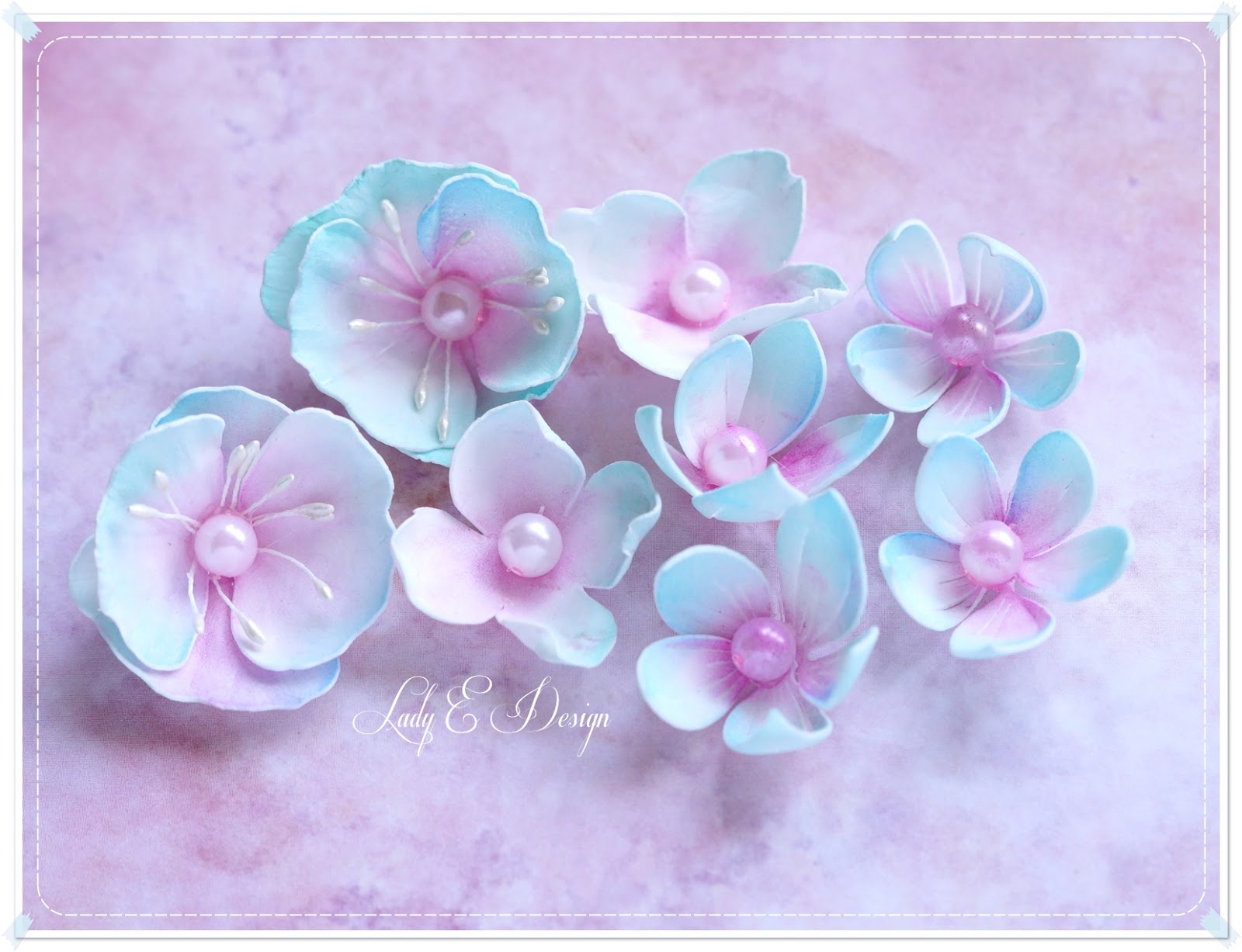 Handmade Foam Flowers / Kwiatki z Foamiranu Scrap Art by Lady E