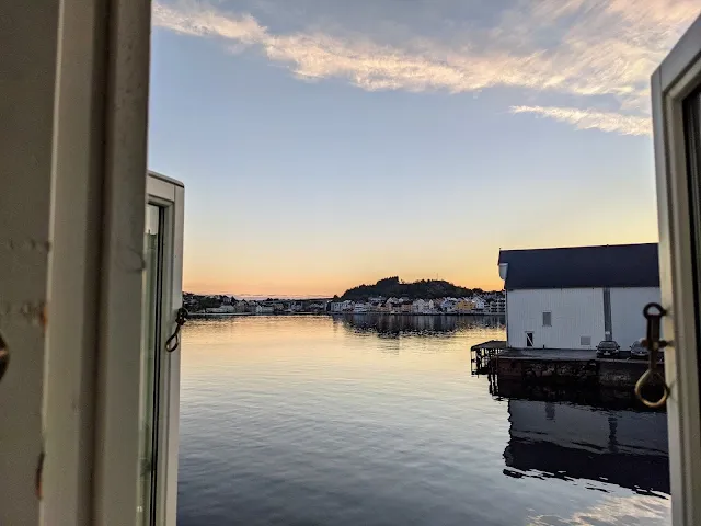 Norwegian road trip itinerary: Sunrise view from Thon Hotel in Kristiansund