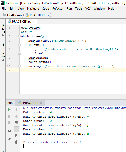 Programming with aarti: Jump statements in Python 3