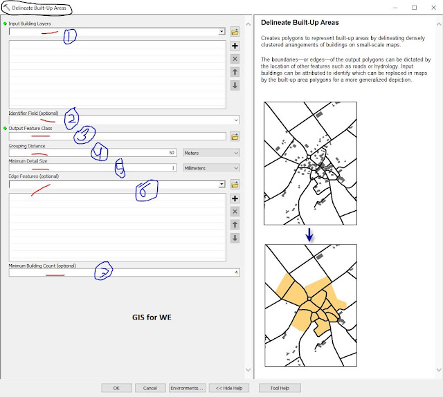 Delineate BuiltUp Areas أداة تحديد المناطق العمرانية