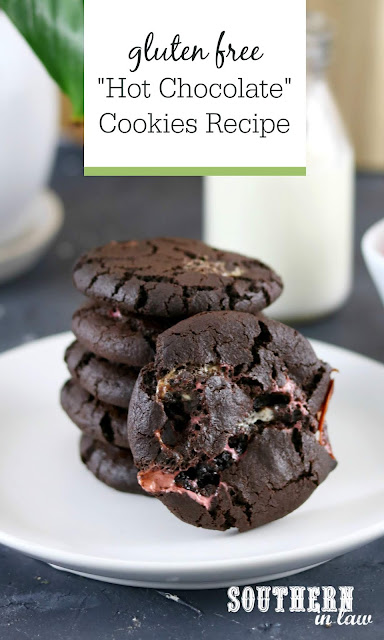 Easy Gluten Free Hot Chocolate Cookies Recipe with Marshmallows - gluten free, easy, cookies, dessert