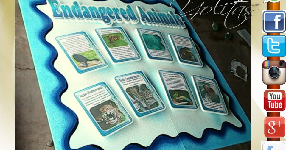 Yolitas Decoraciones Mural de Animales en Extincion