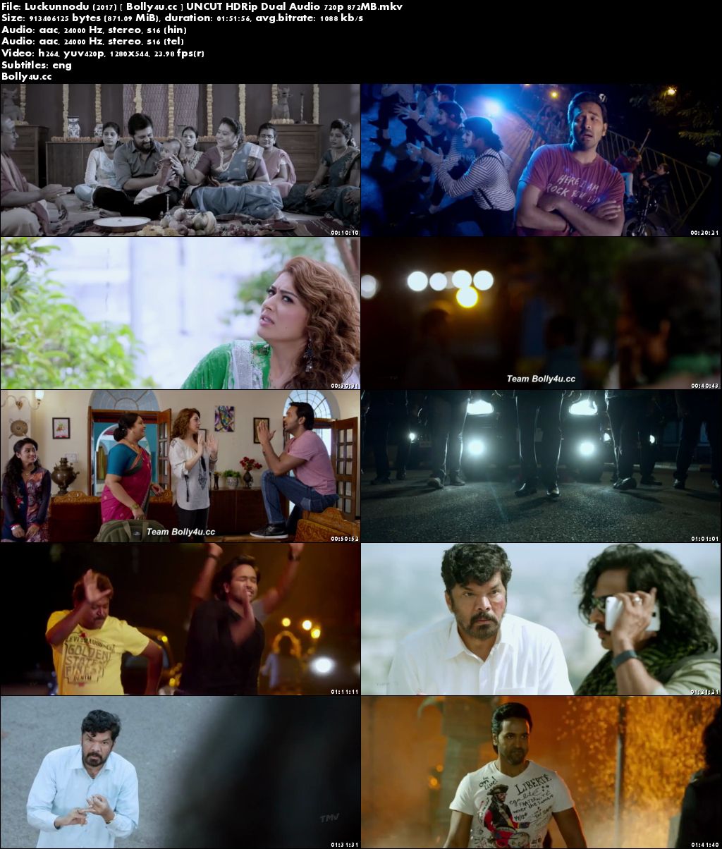 Luckunnodu 2017 HDRip 850MB UNCUT Hindi Dual Audio 720p Download Luckunnodu 2017 HDRip 850MB UNCUT Hindi Dual Audio 720p Download