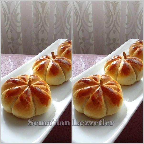 Semadan Lezzetler Balkabağı şeklinde poğaça