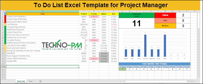 To Do List planner, to do list in excel, to do list excel