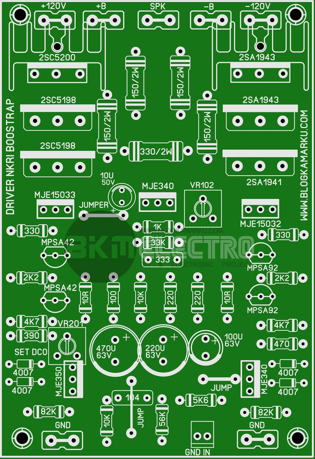 Layout PCB Driver NKRI BOOSTRAP Amplifire – BLOGKAMARKU