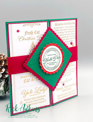 Click here to learn how to make a festive Wishes & Wonder Explosion Gatefold Card by Rick Adkins