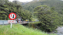 Many one lane bridges throughout the South Island