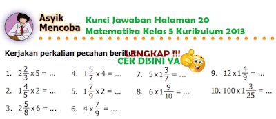 Kunci Jawaban Halaman 20 Matematika Kelas 5 Kurikulum 2013 www.simplenews.me
