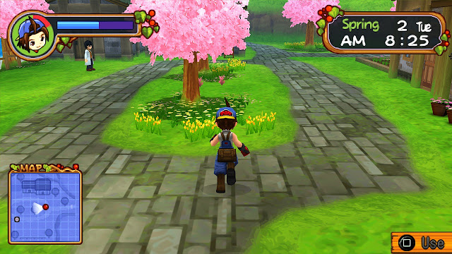 screenshot game harvest moon hero of leaf valley psp 1