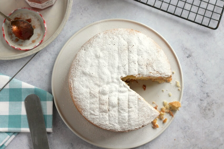 Fat Free and Reduced Sugar Sponge Cake A Cornish Food Blog Jam and