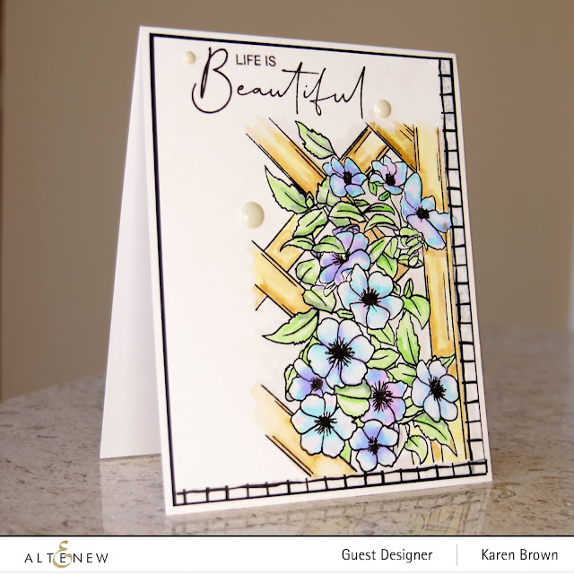Altenew Clematis Watercolor Card