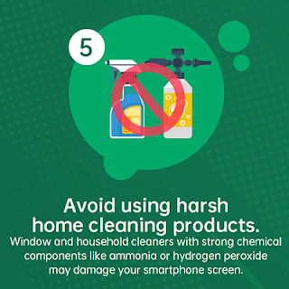 Avoid using harsh home cleaning products