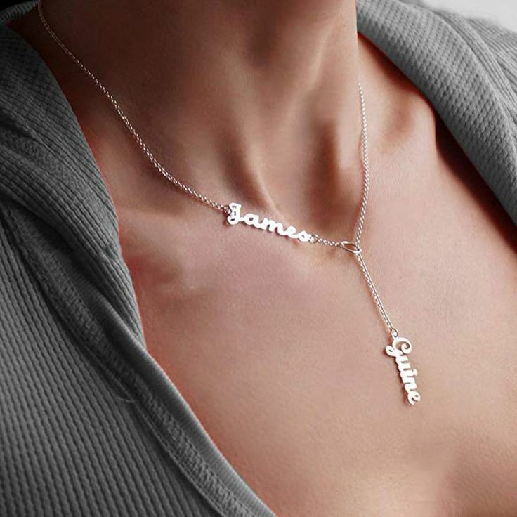 Personalized name written necklace
