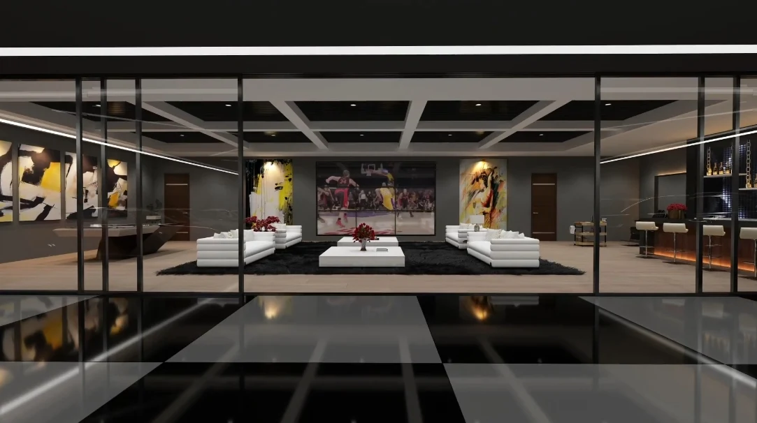 44 Interior Design Photos vs. 1047 N Bundy Dr, Los Angeles Ultra Luxury Mansion Rendering Tour