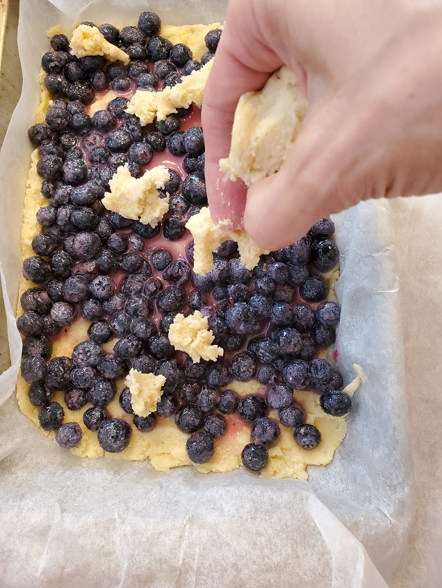 this is the crumble topping for blueberry crumble bars