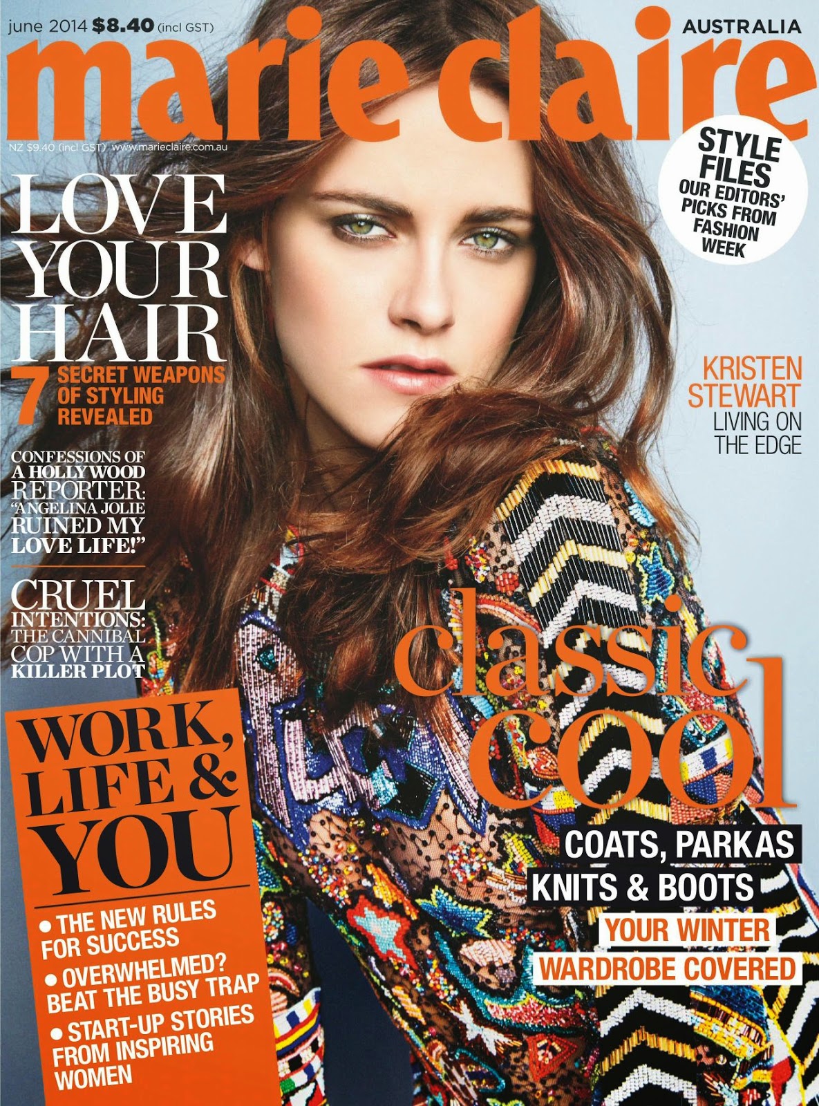 Kristen Stewart For Marie Claire Magazine, Australia, May 2014